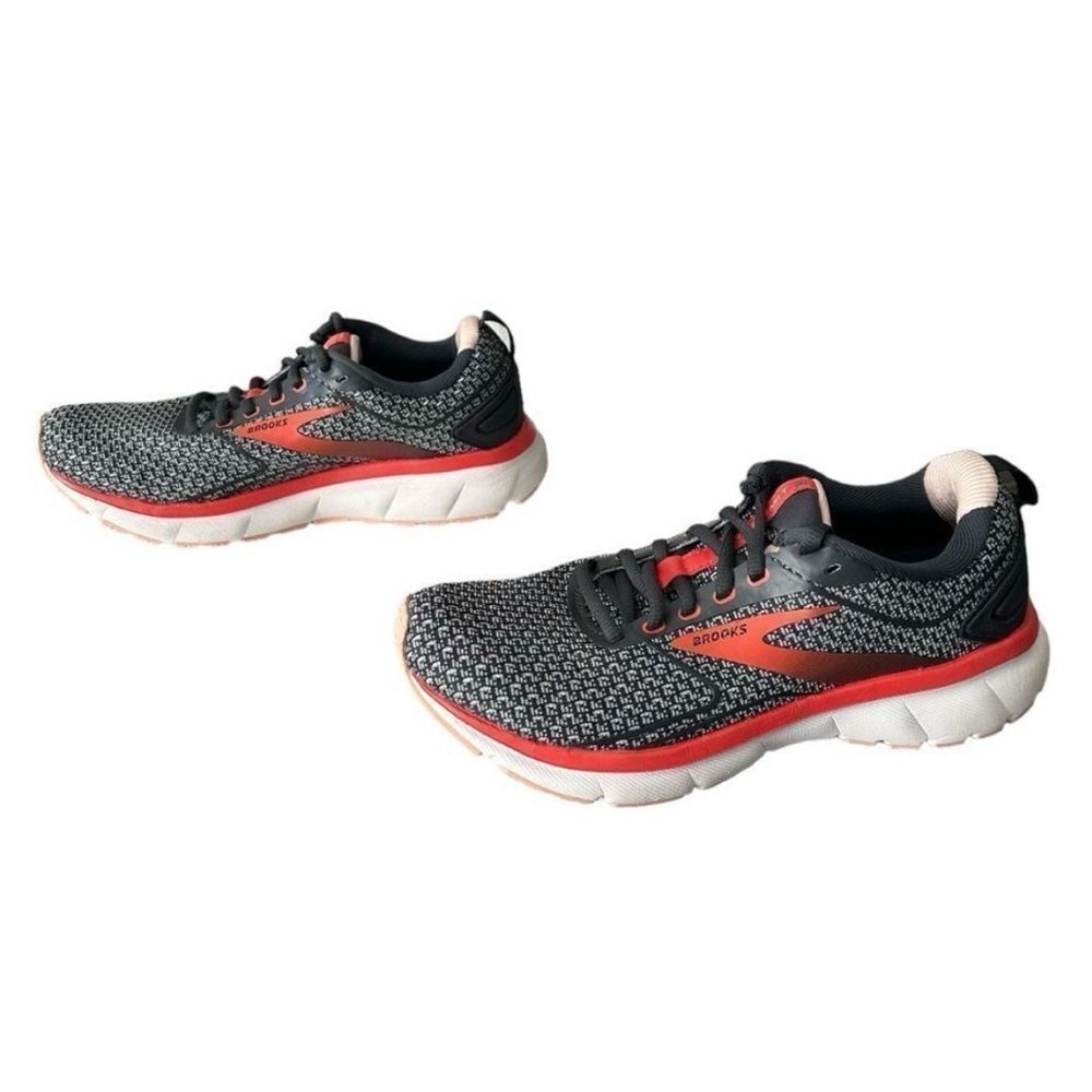 Brooks Transmit 3 Women's Running Shoes Size 7 B Medium Gray Ebony Coral - Picture 3 of 10